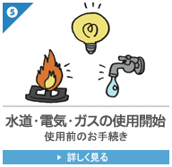 5. 水道・電気・ガスの使用開始：使用前のお手続き